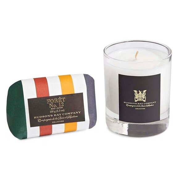Hudson's Bay Company HBC Stripes Foret #12 Soap & Scented Candle Set - Picture 1 of 3